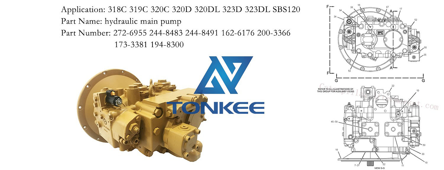 2726955 272-6955 244-8483 hydraulic main pump 320C 320D SBS120 piston pump suitable for CAT