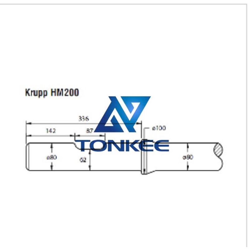  Krupp HM200 80mm, Hydraulic hammer tool driver | Partsdic® 