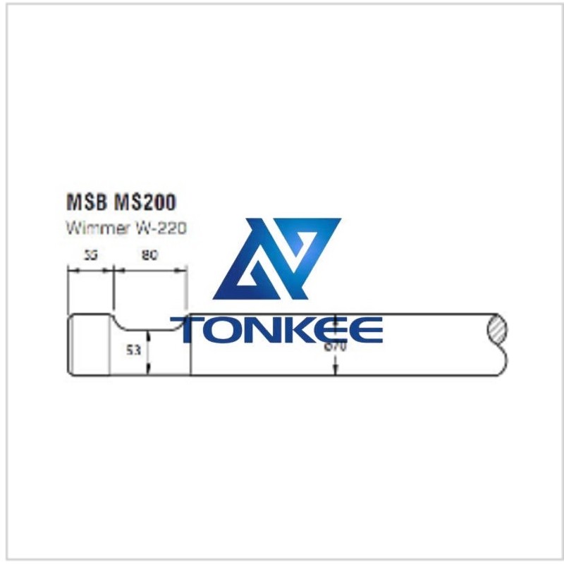  MSB MS200 Rock breaker, wedge chisel 80MM, chisel hydraulic hammer breaker | Partsdic®