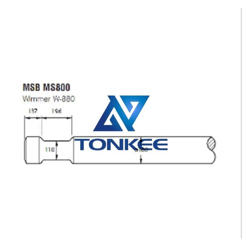  MSB MS800 Hydraulic breaker, blunt tool 160MM, chisel hydraulic hammer breaker | Partsdic® 