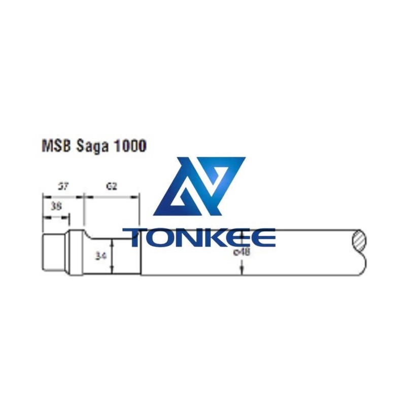  MSB SAGA1000 Hydraulic, breaker flat chisel 48MM, chisel hydraulic hammer breaker | Partsdic® 
