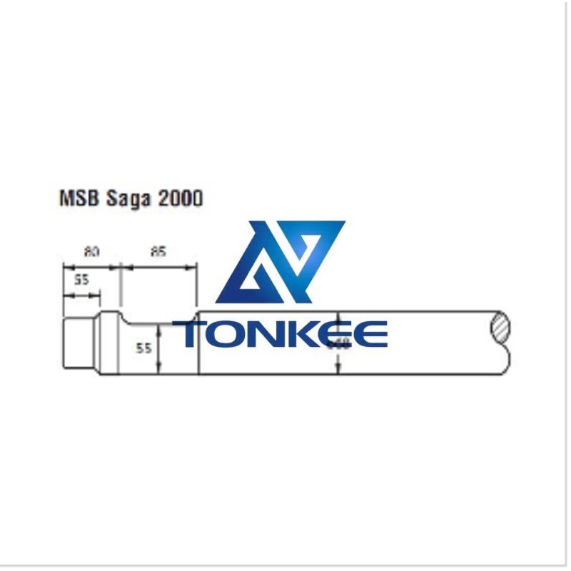 MSB SAGA2000 Rock, breaker moil tools 68MM, chisel hydraulic hammer breaker | Partsdic®