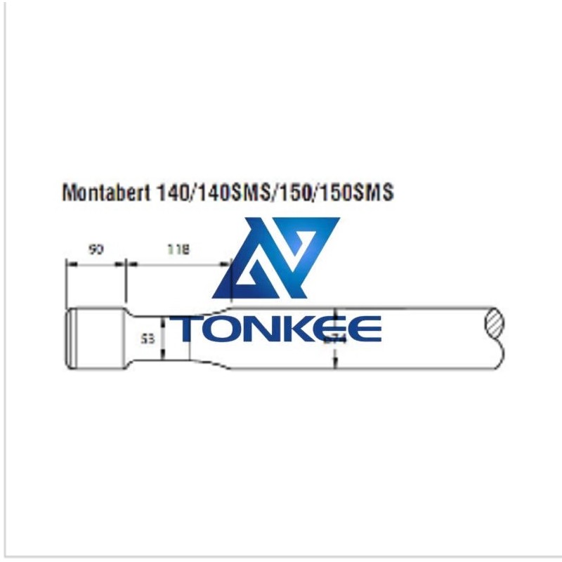 OEM Montabert 140150SMS tool 74mm chisel Hydraulic breaker pipe driver | Partsdic®