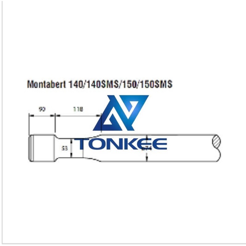 Montabert 140150SMS tool 74mm, chisel Hydraulic breaker pipe driver | Partsdic® 