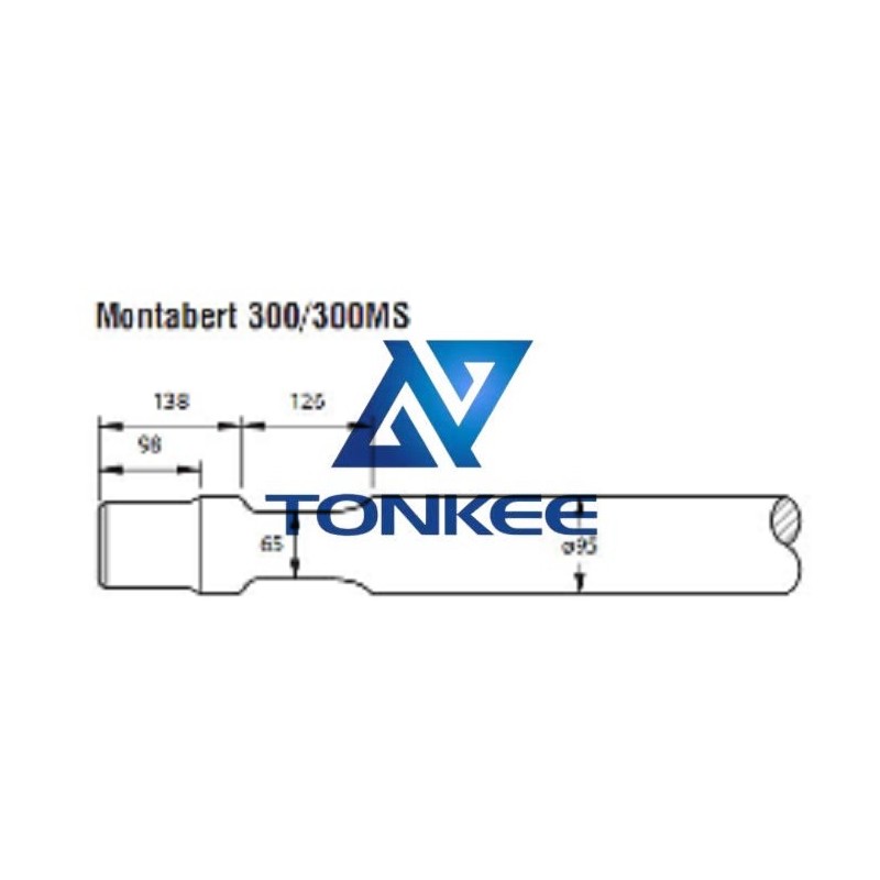 Hot sale Montabert 300MS hydraulic hammer blunt tool 95mm chisel Hydraulic breaker pipe driver | Partsdic®