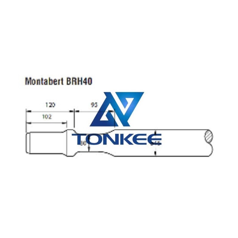 Montabert BRH40 tools 46mm, chisel Hydraulic breaker pipe driver | Partsdic® 