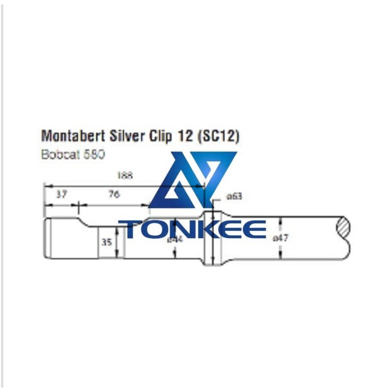 Hot sale Montabert SC12 Rock breaker moil tools 47MM chisel hydraulic hammer breaker | Partsdic®