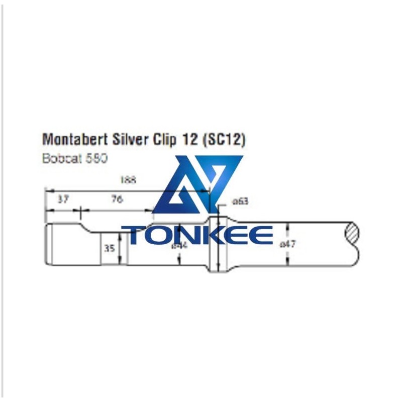  Montabert SC12 Rock, breaker moil tools 47MM, chisel hydraulic hammer breaker | Partsdic®