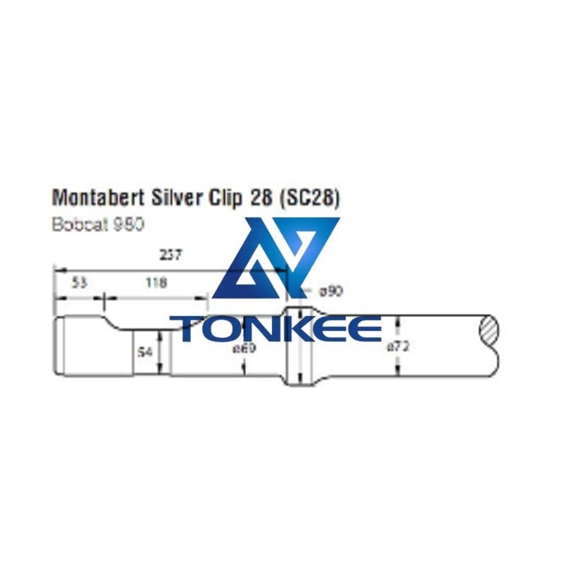 OEM Montabert SC28 Rock breaker blunt tool 72MM chisel hydraulic hammer breaker | Partsdic®