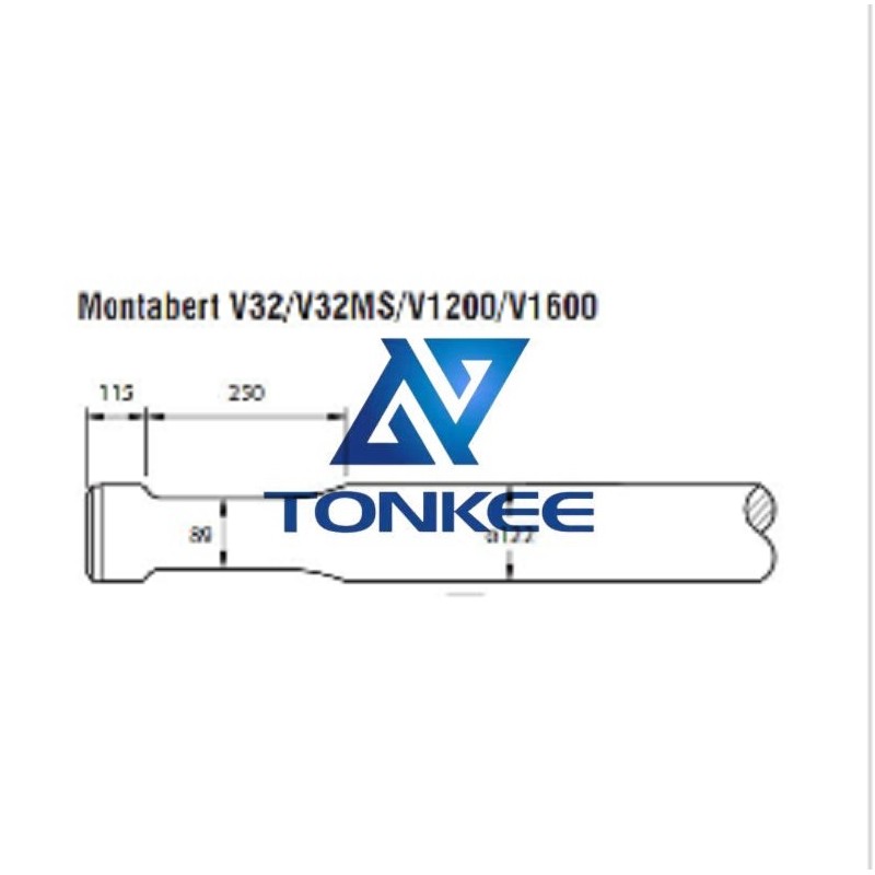  Montabert V32 Rock, breaker moil point 122MM, chisel hydraulic hammer breaker | Partsdic®