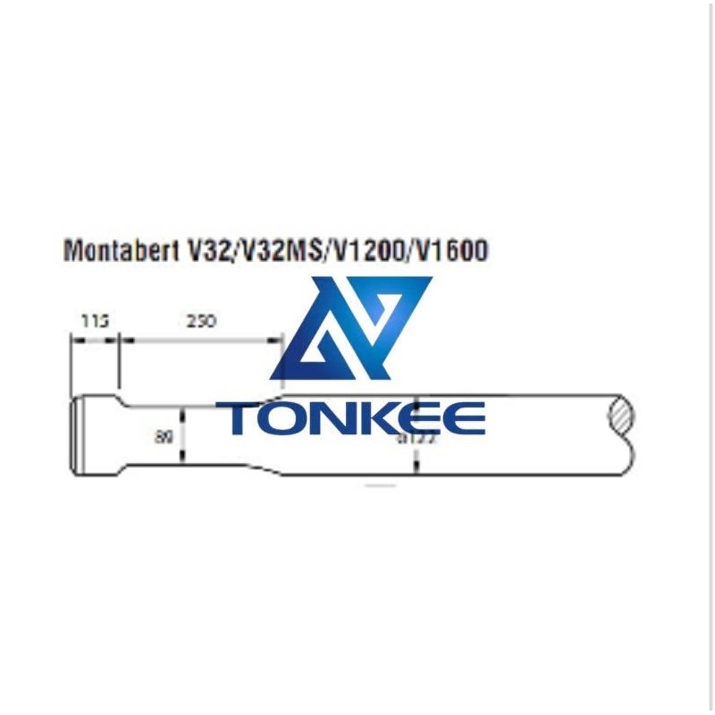 Hot sale Montabert V32 Rock breaker moil point 122MM chisel hydraulic hammer breaker | Partsdic®