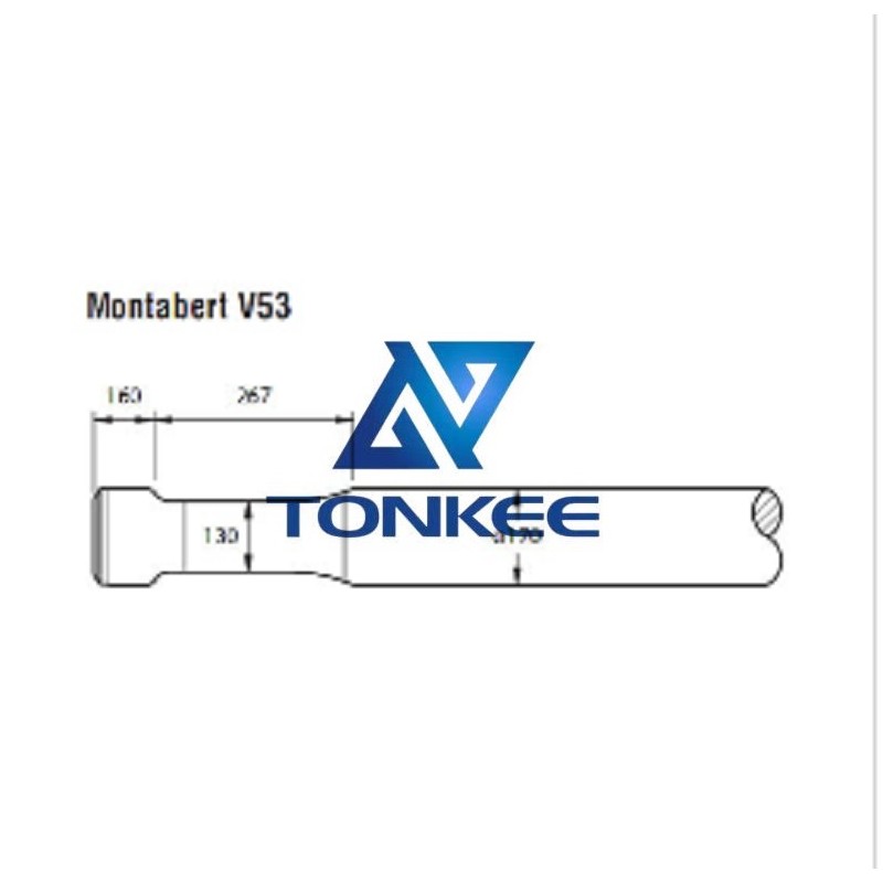 China Montabert V53 Rock breaker chisel 170MM chisel hydraulic hammer breaker | Partsdic®