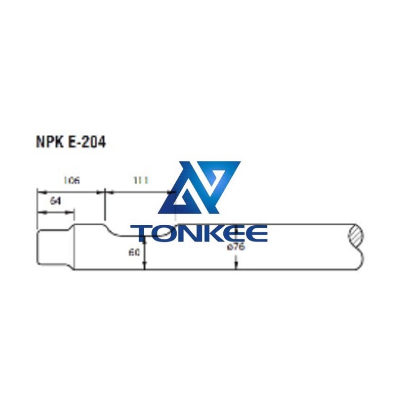 NPK E-204 Tool 76MM, chisel hydraulic hammer breaker | Partsdic®