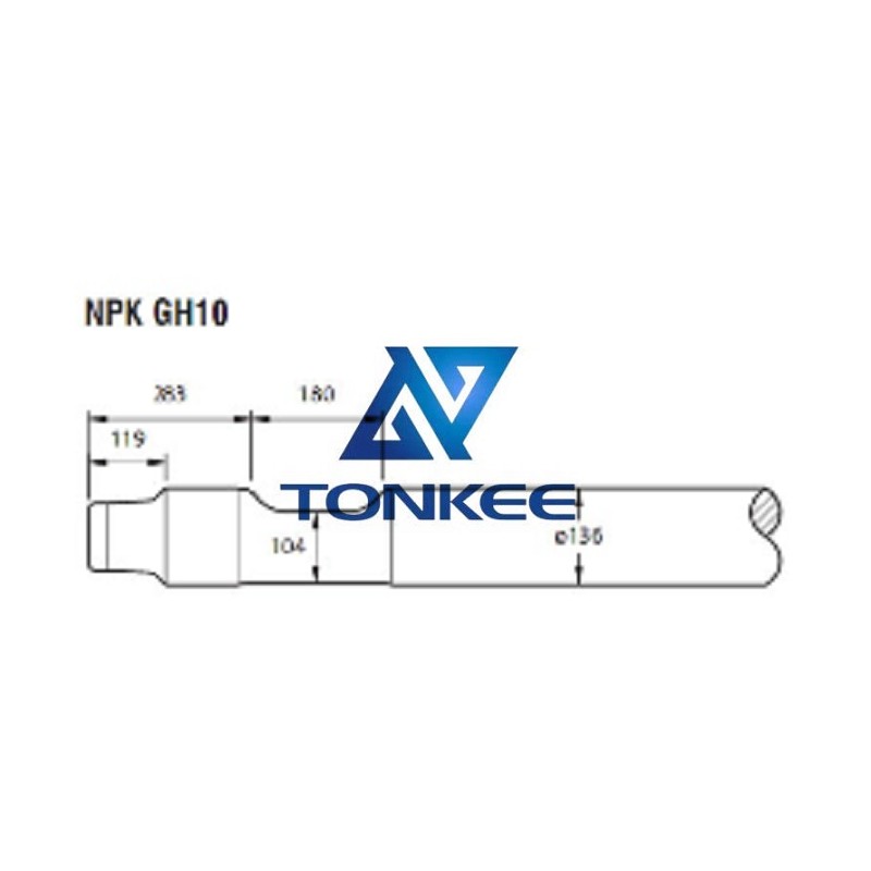 Hot sale NPK GH10 Tool 136MM chisel hydraulic hammer breaker | Partsdic®