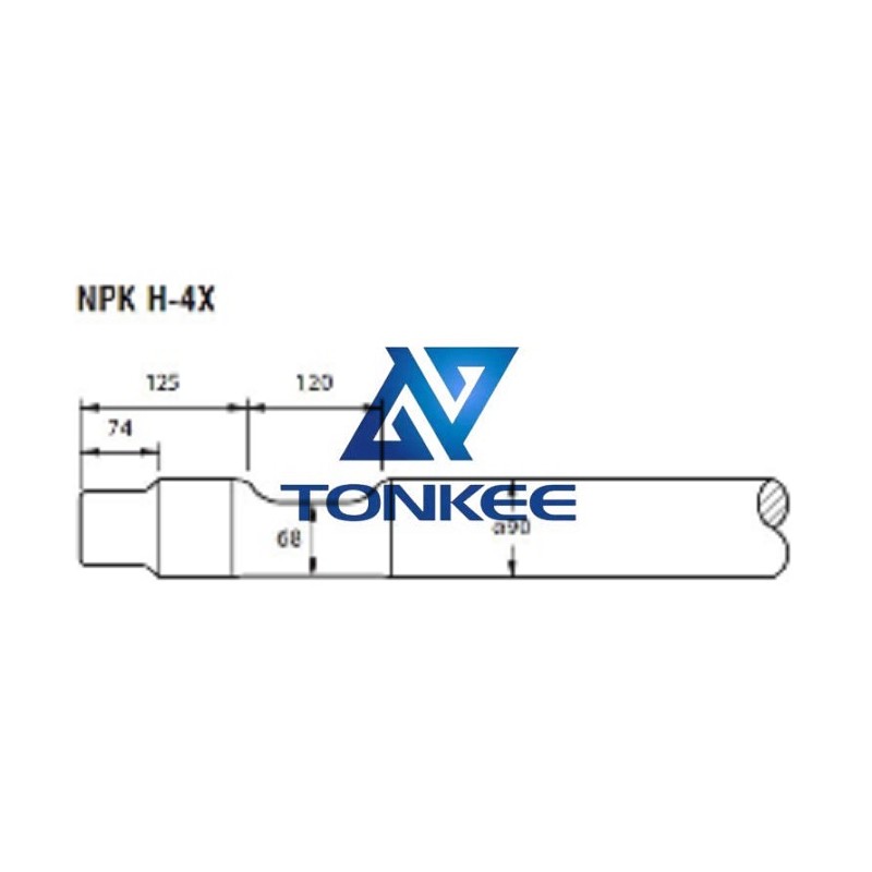 Buy NPK H-4X Tool 90MM chisel hydraulic hammer breaker | Partsdic®