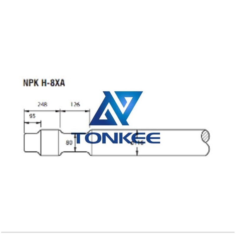NPK H-8XA Tool 116MM, chisel hydraulic hammer breaker | Partsdic® 