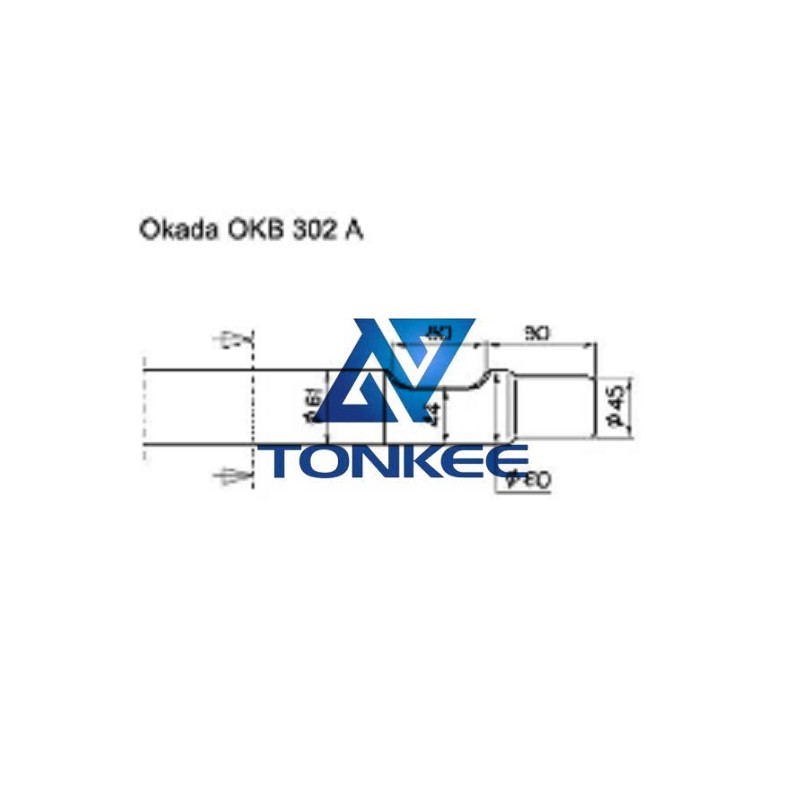 Buy OKADA OKB302 Rock breaker flat tool 60MM chisel hydraulic hammer breaker | Partsdic®