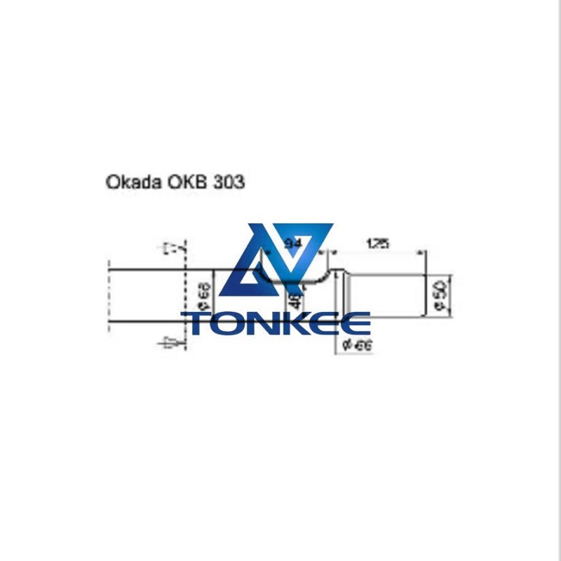 Hot sale OKADA OKB303 Rock breaker flat end 66MM chisel hydraulic hammer breaker | Partsdic®