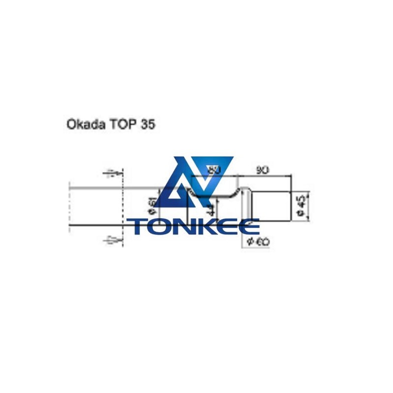 China OKADA top35 Rock breaker chisel 60MM chisel hydraulic hammer breaker | Partsdic®