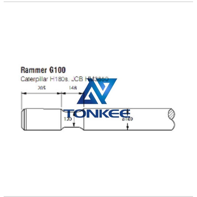 OEM Rammer G100 Hydraulic hammer moil point tool 169MM chisel hydraulic hammer breaker | Partsdic®