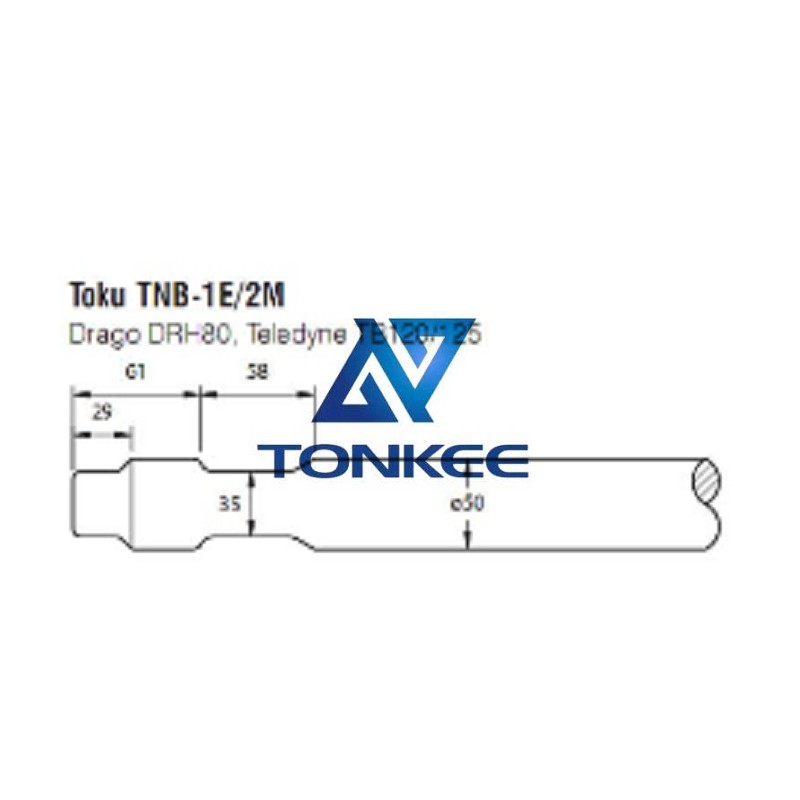 Hot sale TOKU TNB-1E2M Hydraulic hammer moil tool 50MM chisel hydraulic hammer breaker | Partsdic®